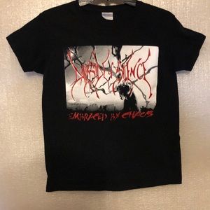 Dark side of silence embraced by chaos t-shirt Mens size small
